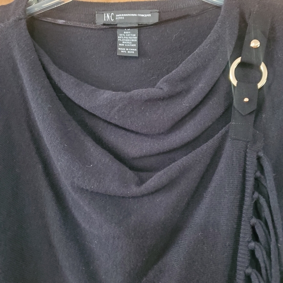 INC Petite Asymmetrical Wrap Cardigan Sweater - Picture 4 of 6